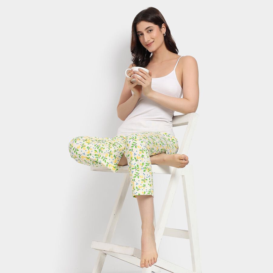 Ladies' 100% Cotton Pyjama, Yellow, large image number null