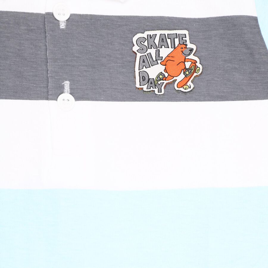 Boys' 100% Cotton Knit Baba Suit , White, large image number null