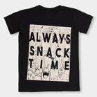 Boys' 100% Cotton Half Sleeves T-Shirt , काला, small image number null