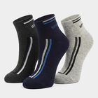 Men's Ankle Length Pack of 3 Socks ( Grey, Charcoal, Navy ), नेवी ब्लू, small