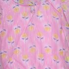 Girls Pink Round Neck Casual T-Shirt, Pink, small