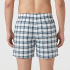 Men's White Relaxed Fit Checked Boxers, सफ़ेद, small