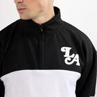 Men's Jet Black Zip Neck Casual Sweatshirt, काला, small image number null