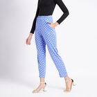 Printed Mid Rise Trousers, Light Blue, small image number null