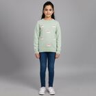 Girls' Light Mint Green Crew Neck Knit Pullover, Light Green, small image number null