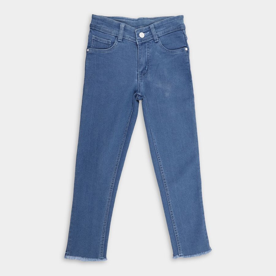 Girls' Jeans, Mid Blue, large image number null
