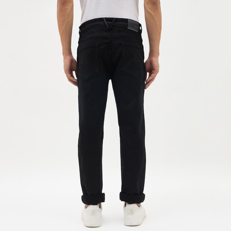 Men's Jet Black Slim Fit Jeans, Black, large image number null