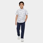Boys White Cotton Classic Casual Shirt, White, small