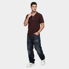 Men Brown Polo Neck Polo T-Shirt, भूरा, small