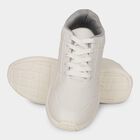 Men's White Lace-Up Casual Shoes, White, small