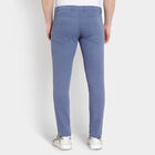 Solid 5 Pocket Casual Trousers, Mid Blue, small image number null