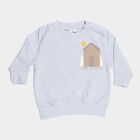 Infants Light Powder Blue Cotton Round Neck Casual T-Shirt, Light Blue, small image number null