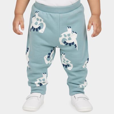 Infants' Teal Jogger Fit Dinosaur Printed Cotton Pyjama
