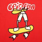 Boys Red Crew Neck Regular Boys T-Shirt, लाल, small