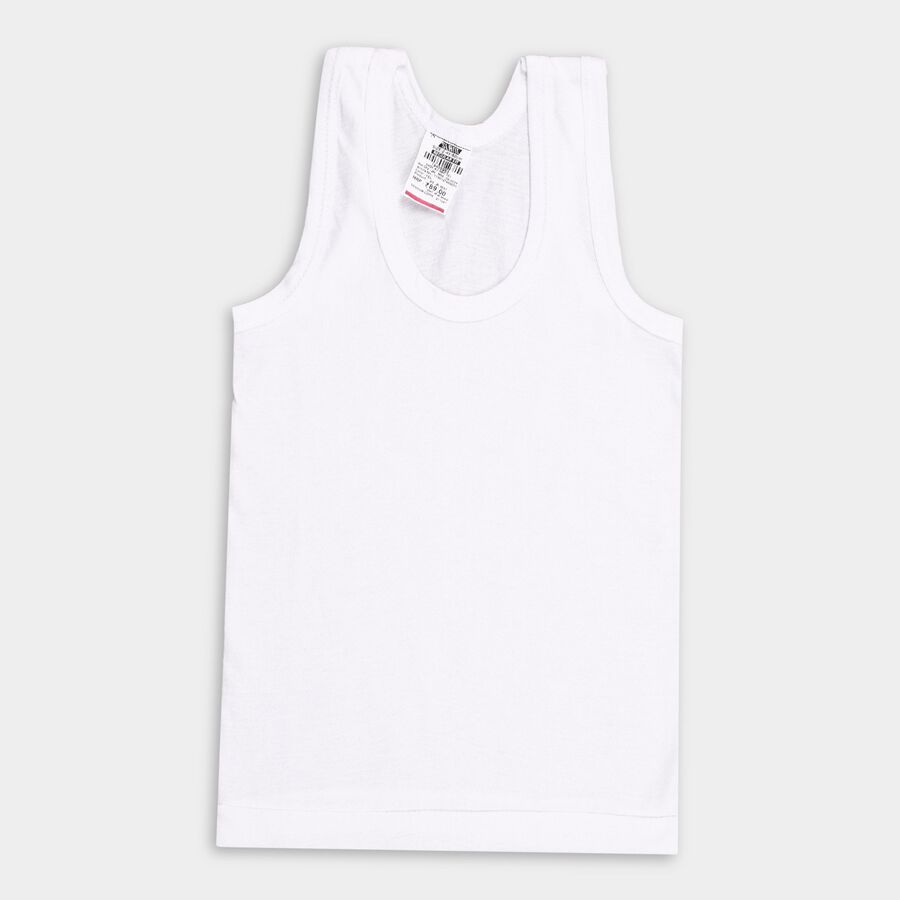 Boys' 100% Cotton Vest (Pack of 2), पीला, large image number null