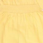 Infants' Soft Yellow Smocked Embroidered Casual Frock, पीला, small image number null