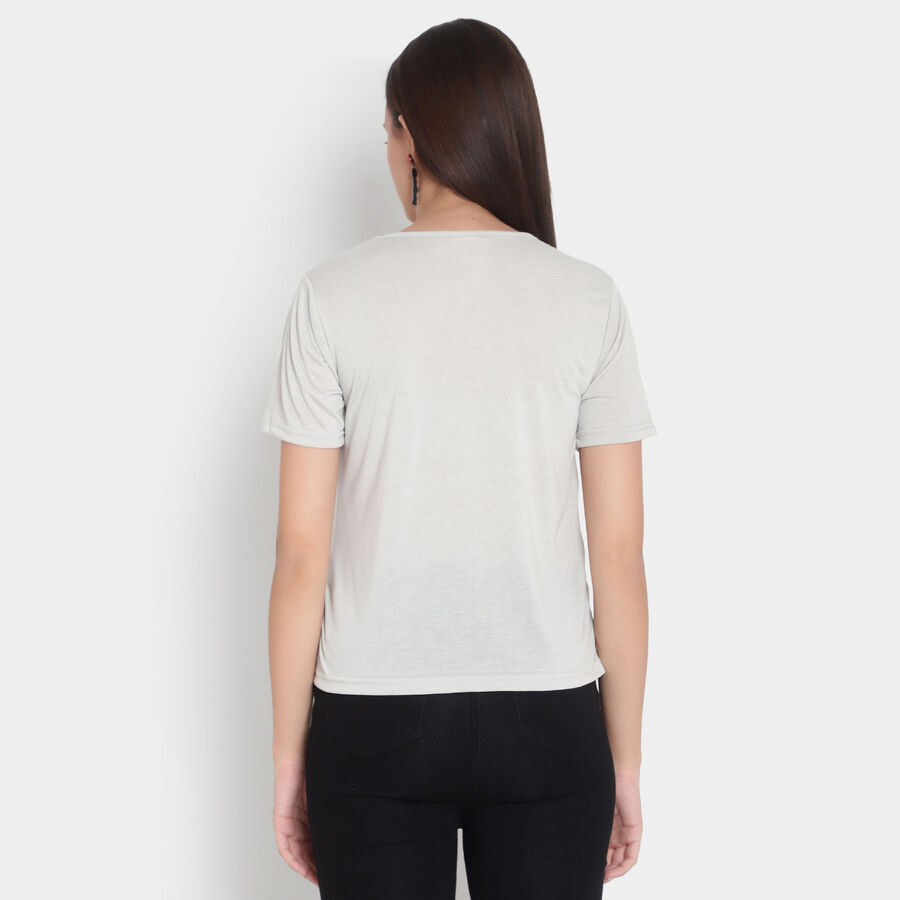 Round Neck T-Shirt, Melange Mid Grey, large image number null