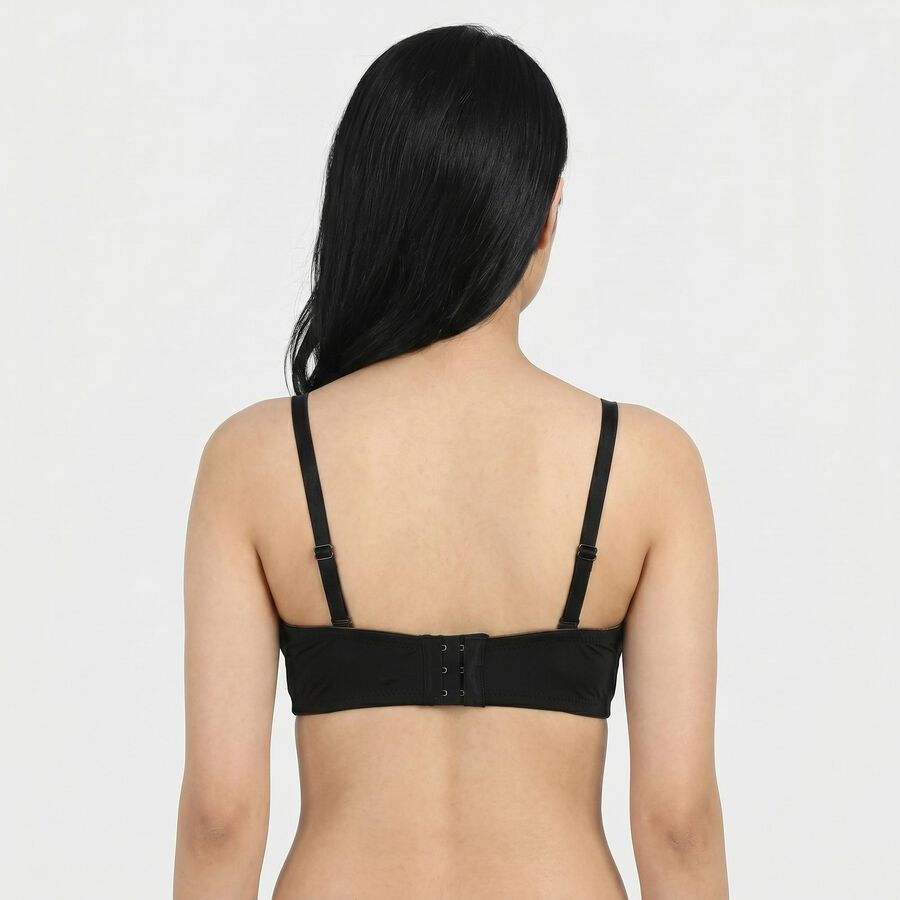 Women's Black Regular T-Shirt Bra, Black, large