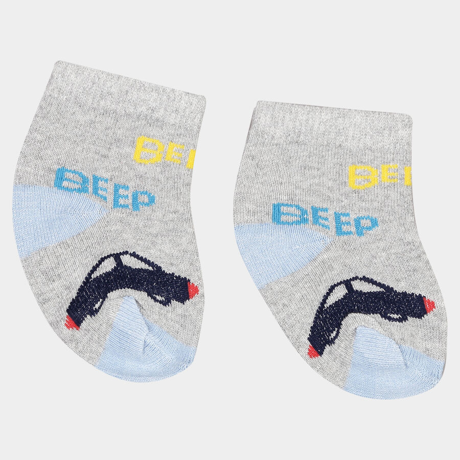 Infants Cotton Solid Socks, Light Blue, large image number null