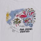 Girls Bright Snow White Round Neck Casual T-Shirt, सफ़ेद, small image number null