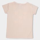Girls' Light Pink Crew Neck Casual T-Shirt, Light Pink, small image number null