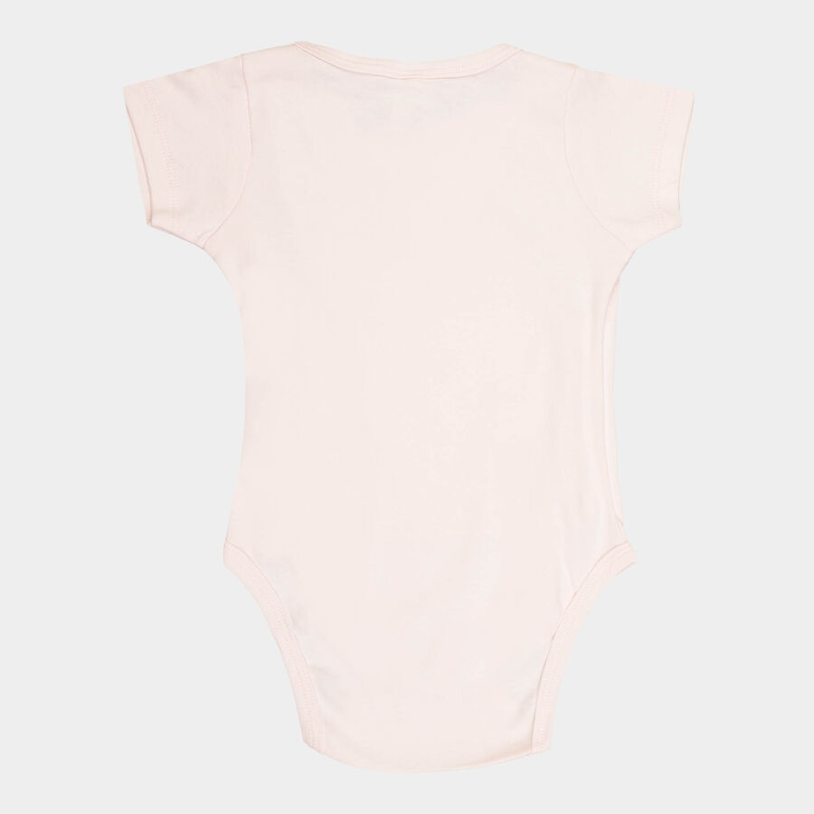 Infants Cotton Bodysuit, गुलाबी, large image number null