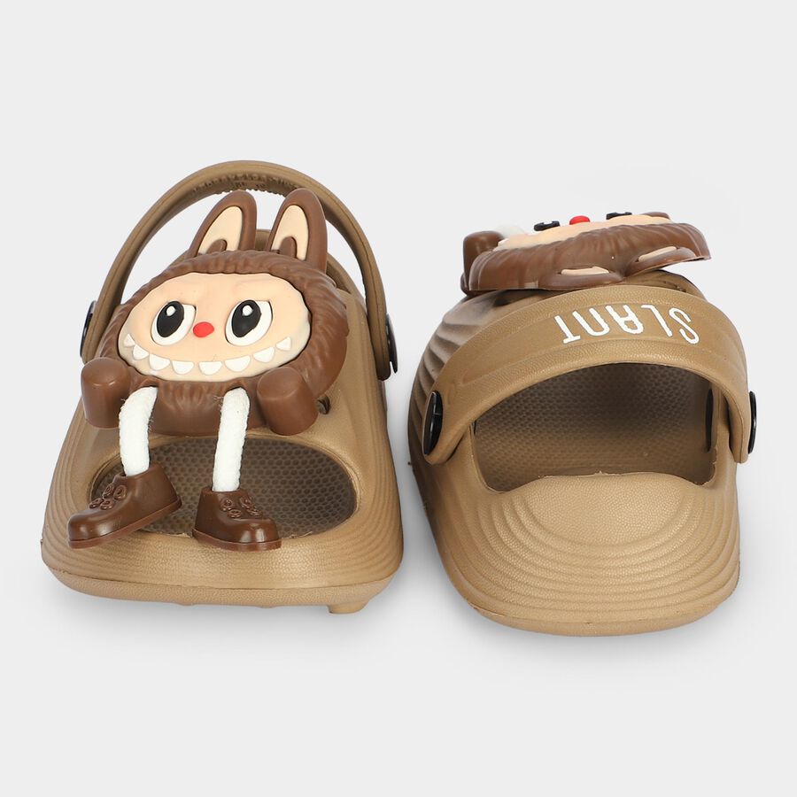 Boys' Beige Slip-On Back Strap Sandals, Beige, large