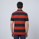 Men's Red Polo Neck Preppy T-Shirt, लाल, small