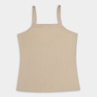 Girls' 100% Cotton Vest , गहरा पीला, small image number null