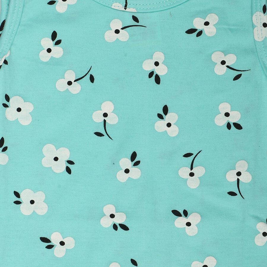 Girls' Frock, एक्वा, large