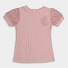 Girls' T-Shirt, हल्का गुलाबी, small image number null