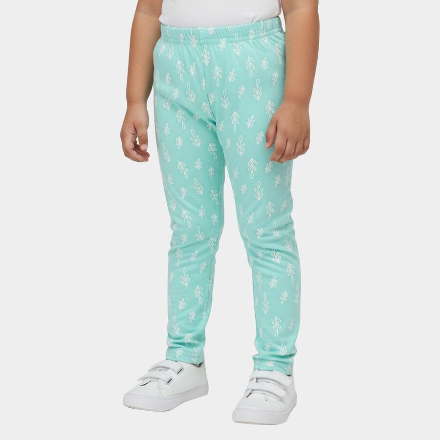 Girls' Pyjama, हल्का हरा, large image number null