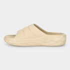 Men's Beige Slip-On Slide Sandals, Beige, small