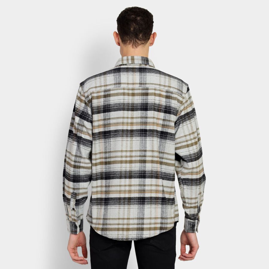 Men's 100% Cotton Casual Shirt, Dark Grey, large image number null