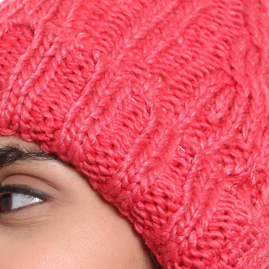 Solid Winter Cap, Fuchsia, large image number null