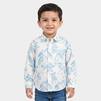 Boys Light Blue Cotton Casual Shirt