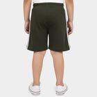Boys Olive Green Regular Fit Graphic Print Bermuda Shorts, ओलिव, small