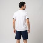 Men's White Round Neck Regular T-Shirt, White, small