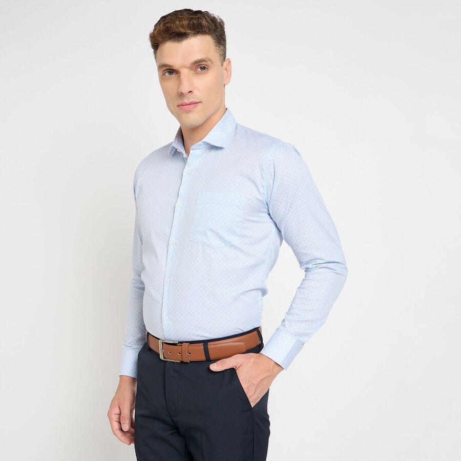 Men's Cotton Formal Shirt, हल्का नीला, large image number null