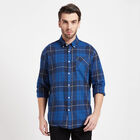 Cotton Checks Casual Shirt, Dark Blue, small image number null
