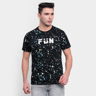 Cotton Round Neck T-Shirt, Black, small image number null