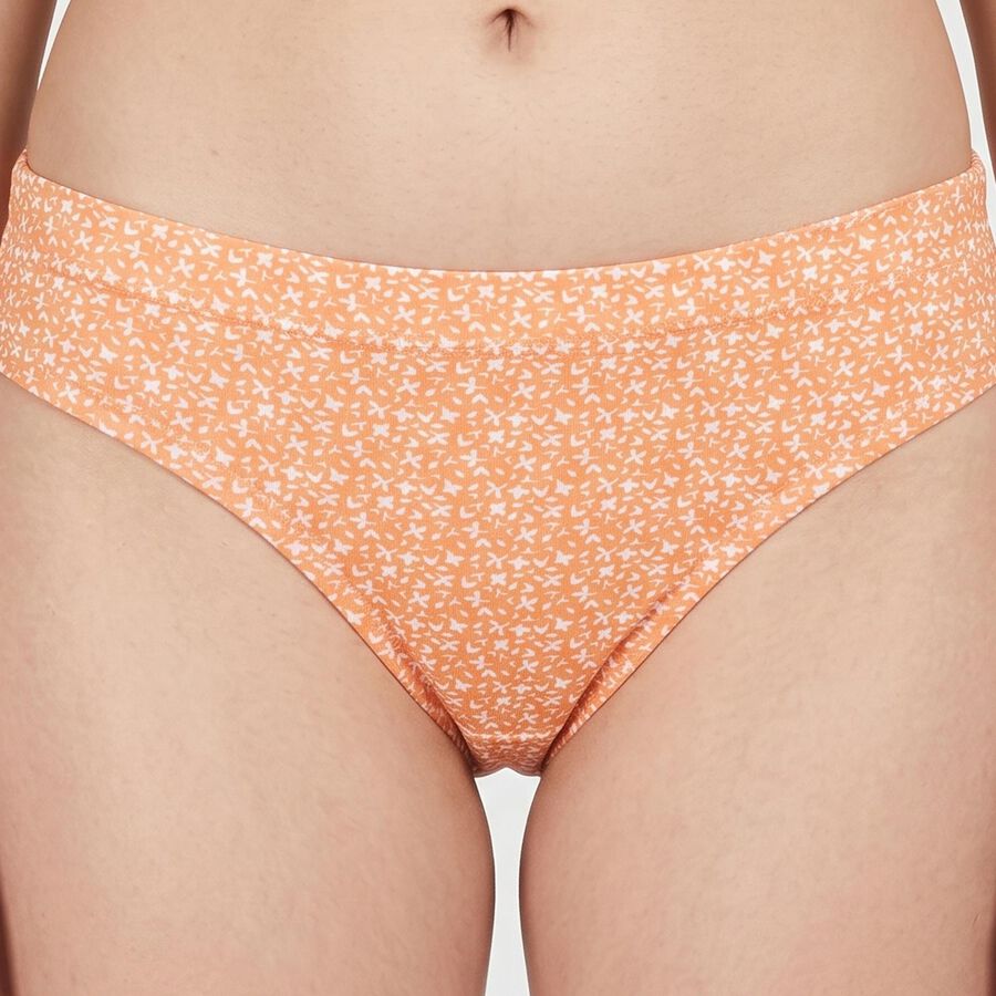 Women's Peach Cotton Brief Panty, पीच, large