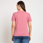 Ladies' Round Neck T-Shirt , गुलाबी, small image number null