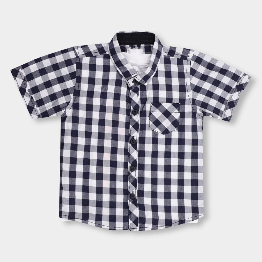 Infants' 100% Cotton Shirt , Navy Blue, large image number null