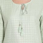 Printed 3/4Th Sleeves Kurti, Light Green, small image number null