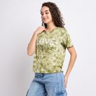Ladies' 100% Cotton Round Neck T-Shirt, हल्का हरा, small