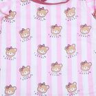 Infants Pink Cotton Round Neck Short Set Upper and Bottom Set, Light Pink, small