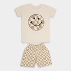 Boys' 100% Cotton Knit Baba Suit , Off White, small image number null