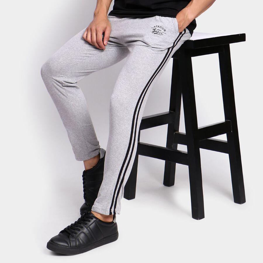 Men's Track Pants, Melange Mid Grey, large image number null