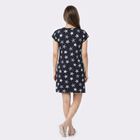 Women's Navy Blue Round Neck T-Shirt Style Nighty, Navy Blue, small
